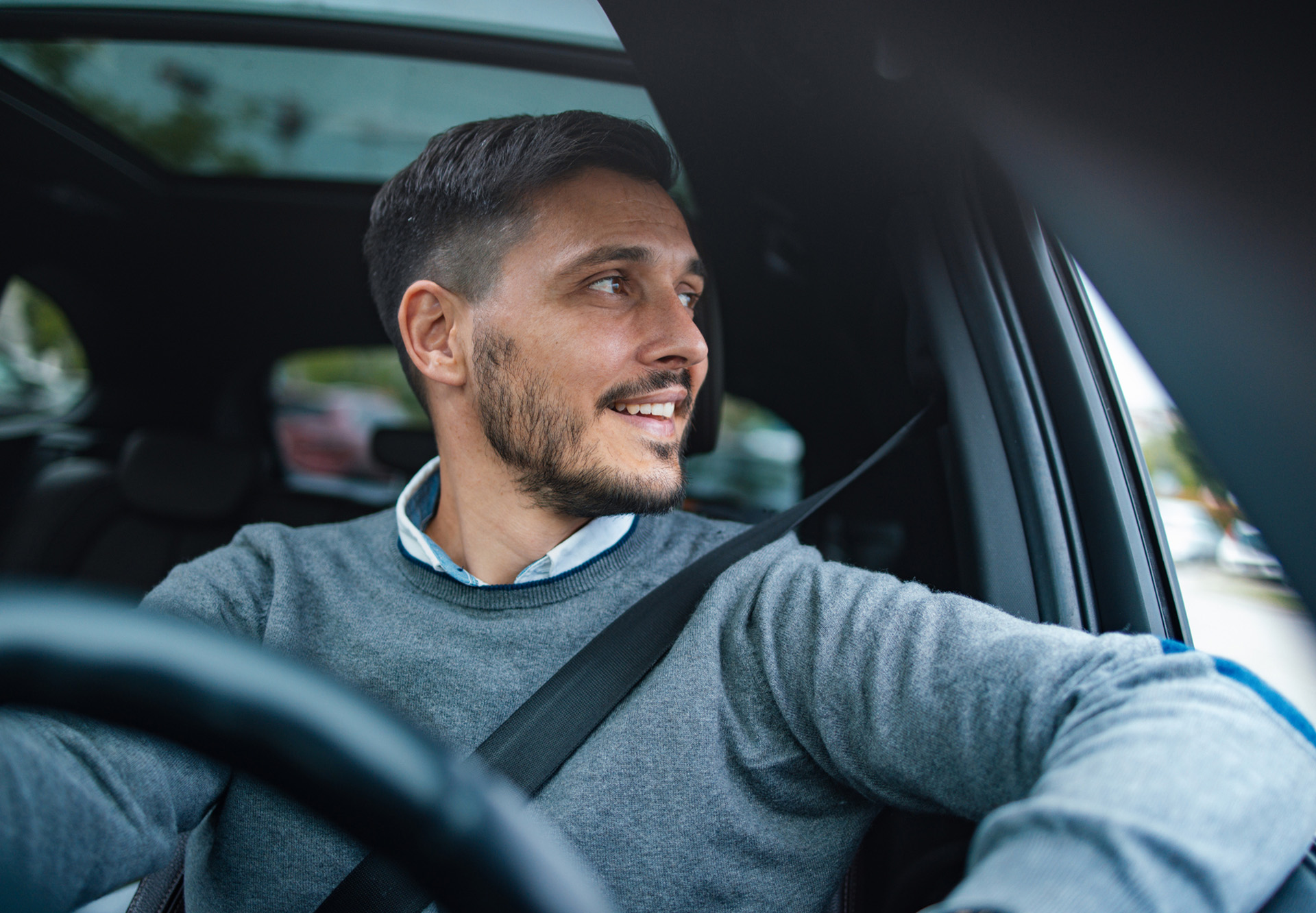 driving in car
